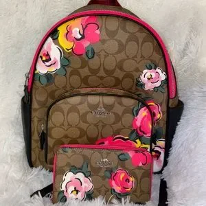 Bags | Authentic Coach Court Backpack In Signature Canvas  display picture 2